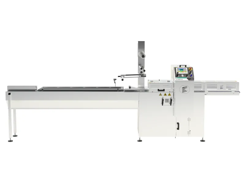 eFlow flowpack kone – Reepackin täyssähköinen entry-level vaakapakkauskone